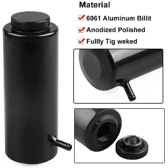 High Quality Aluminum Radiator Coolant Tank 800ml Coolant Expansion Tank Cooling Catch Bottle Overflow Reservoir Car Styling