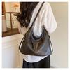 Simple Faux Leather Tote Bag New Commuter Shoulder Bag for College Students