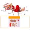 Chinese Year Dragon Garland Lantern Folded 3D Ornaments Hanging Decoration for Shops