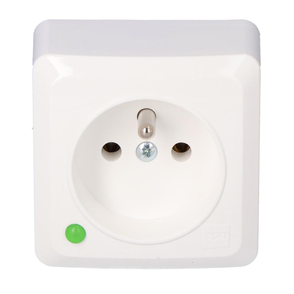 Socket 2P+Z n/t IP20, white BERG