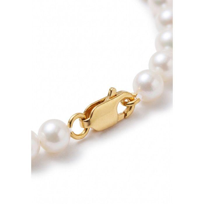 Bracelet - Pearls & Colors - Freshwater Cultured Pearls 5-6 Mm - 9 Ct Yellow Gold - AAA+ Quality - Woman