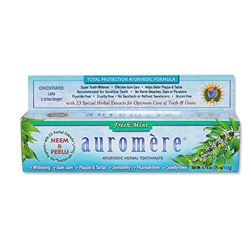 Auromere Ayurvedic Herbal Toothpaste, Fresh Mint, 117g (Ships Directly from Overseas)