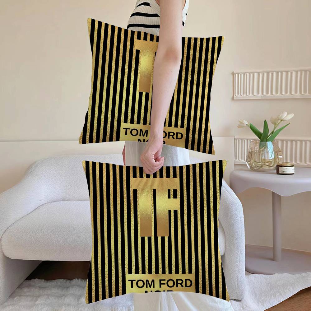 Luxury T-Tom F-Ford Pillow Case Anti-dustmite Pillowcase Invisible Zipper Silky Sofa Cushion Cover