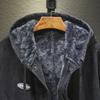 Men's Winter Hooded Denim Jacket - Loose, Large-Size, Mid-Length, Thick Warm Cotton Coat
