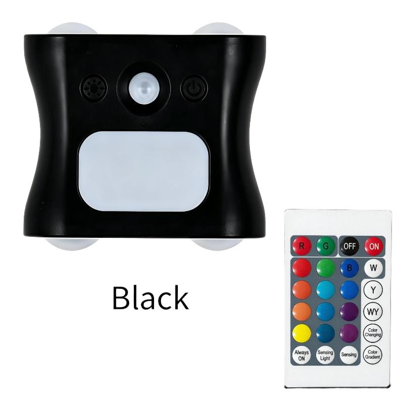 Motion Sensor Rgb Led Wall Light, Magnetic Drill-Free Night Lamp Remote Control 16 Color 3 Cct Indoor Decor Spotlight