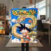 1pz Coperta in Flanella con Stampa Son Goku, Alta Qualità per Tutte le Stagioni, Decorazione per la Casa, Calore e Comfort, Perfetta per Regali di Natale