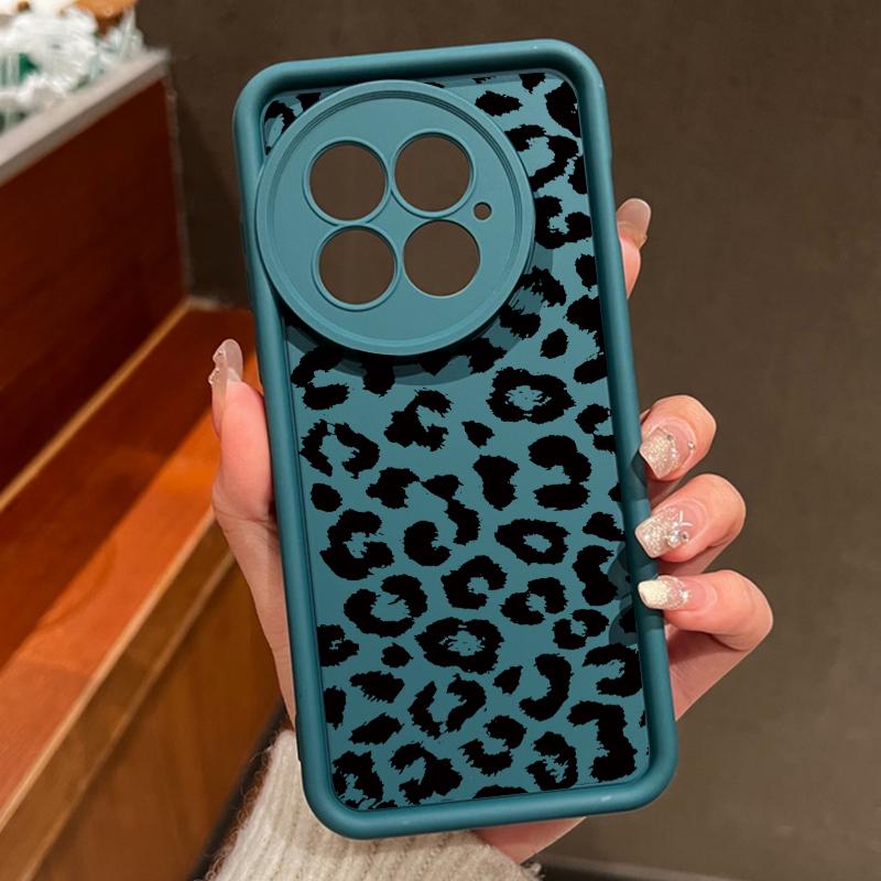 Phone Case for OnePlus 13 12 Leopard Print Shockproof Bumper TPU Silicone Soft Cover Fundas for OnePlus 13T 13R 12R 11R Coque