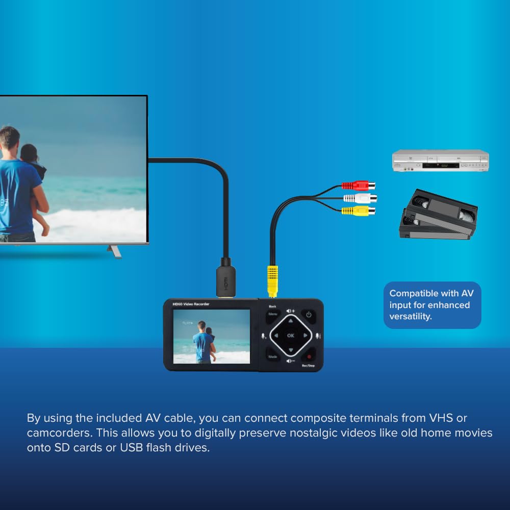 Media Recorder Tech TEC Portable HDMI Media Recorder with Monitor Record Master 3S TMREC-FHD3S