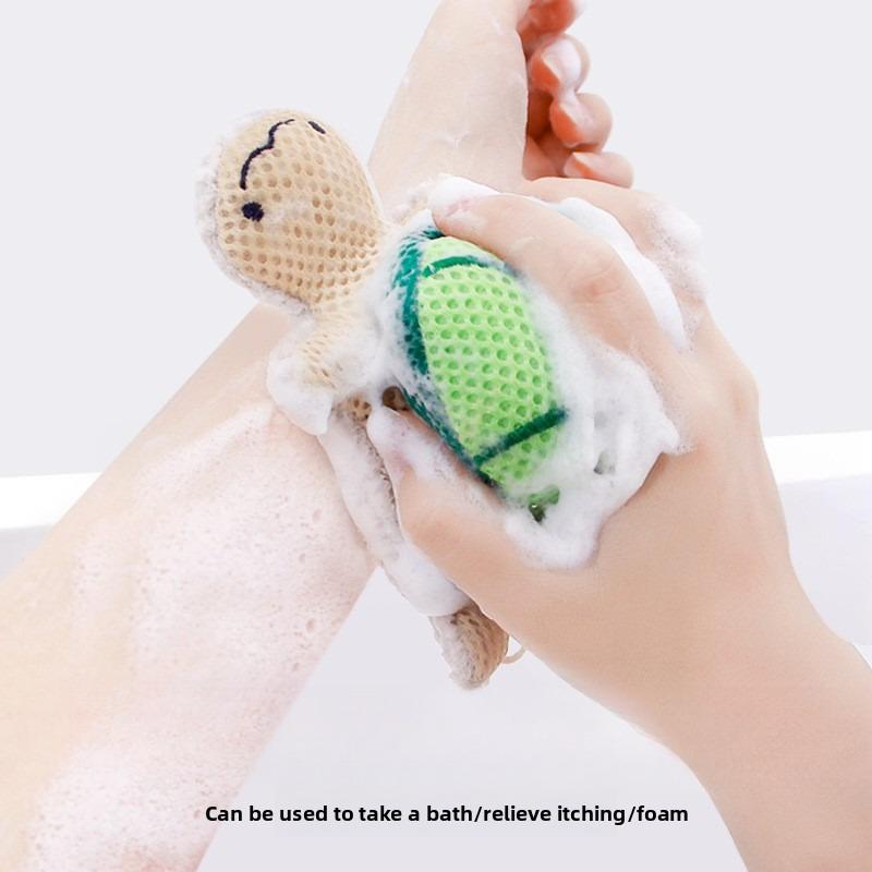1PC Cute Cartoon Turtle Bath Ball, Bath Flower Ball, Super Soft Bath Ball, Essential for Girls and Children, Bath Foam Cotton
