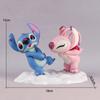 Entzückendes Stitch-Liebhaber-Modellpuppe PVC-Figur Desktop-Display Figuren Ornamente Jungen Mädchen Cartoon-Puppen Kinder Geburtsdatum Geschenke