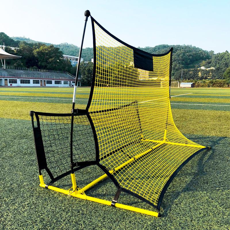 Portable Football Rebound Net with Adjustable High-Low Return for Shooting and Passing Practice