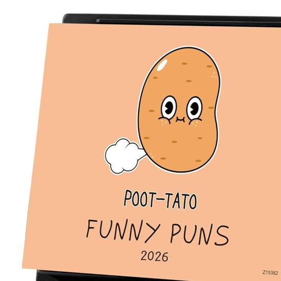 2026 Funny Puns Calendar 5.9" X 4.84" Daily Desktop Calendar with 365 Puns Gag Gifts for Home Office School