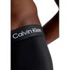 Calvin Klein Letter Mid-Rise Fitted Boxer Briefs 3-Pack Men Underwear Black 000NB3532A-UB1