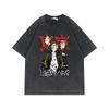 230g Tokyo Revengers T-Shirt Oversized Vintage Anime Print Baumwolle Kurzarm Tee