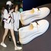 Women Sneakers  Genuine Leather Breathble Vulcanized Shoes Platform Shoes White Slip on Casual White Shoes  Mujer