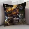GAME Monster Hunter Pillow Covers Cartoon Sofa Decorative Home Doublesided Printing Short Plush Cute Cushion Cover