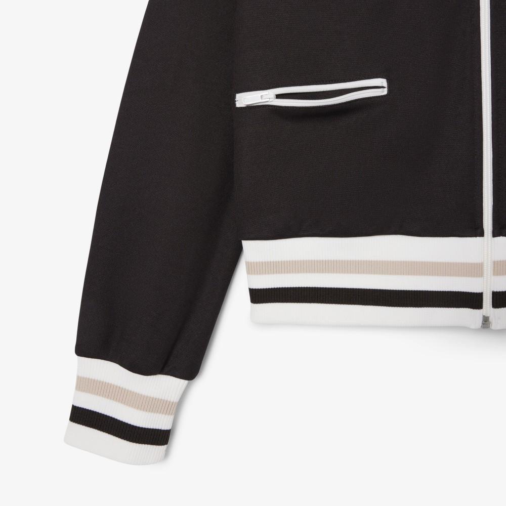 [Lacoste] Women's Interlock Color Tipping Zip-Up Sweatshirt SF5252-56G0QI
