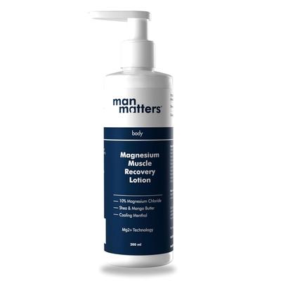 Man Matters 10% Magnesium Bodylotion 200ml voor Spierherstel, Verlichting van Pijn & Diepe Hydratatie