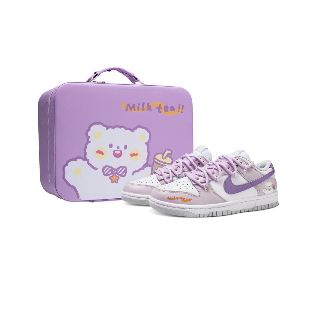 Nike Dunk Slip Resistant Abrasion Resistant Low top Skateboard Shoes Women's Light Lavender DD1503-103(Team717-)