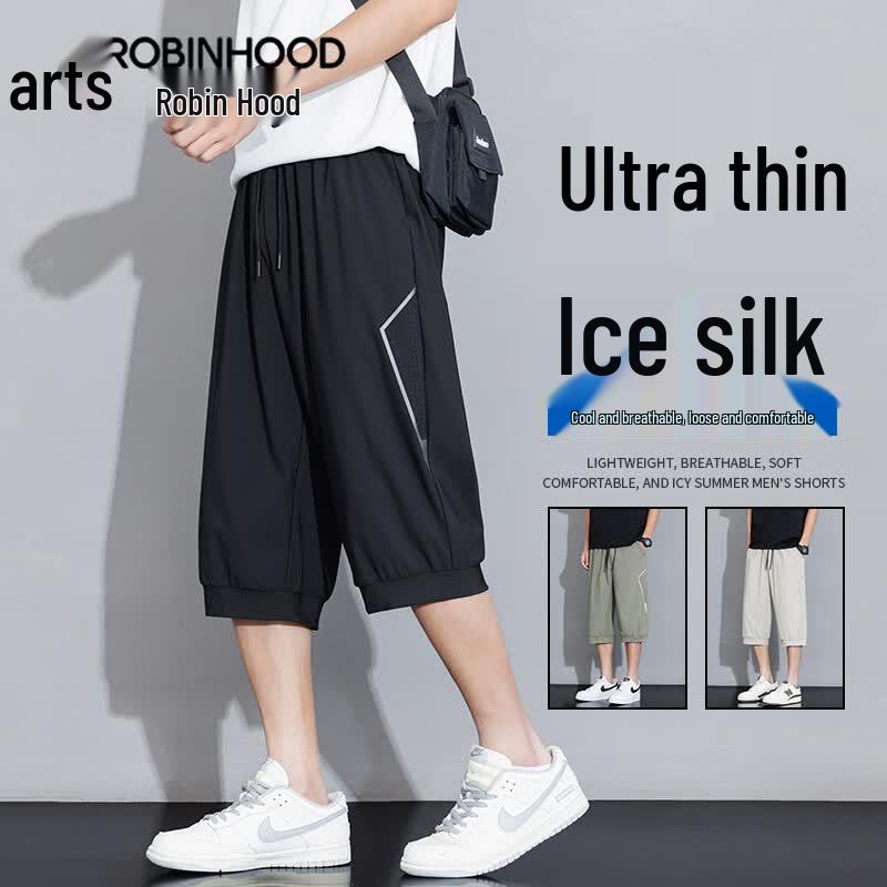 ROBINHOOD Men s Ice Silk Capri Shorts XL