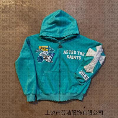 European and American New 3D Printing Set American Loose Hoodie Jacket Sweater Casual Straight Trousers