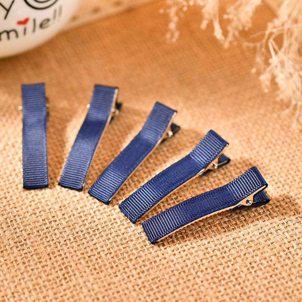 10PCS DIY Handmade Hairclips For Women Basic Bows Hair Clips Coverd Ribbon Hair Barrettes Handicraft Hair Accessories