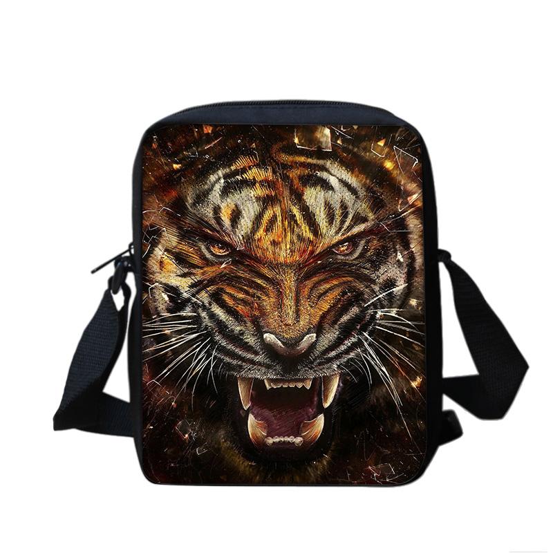 Tiger's New Crossbody Bag Is Versatile, Trendy, and Non Collision Animal Print. It Is a School Birthday Gift for Boys and Girls