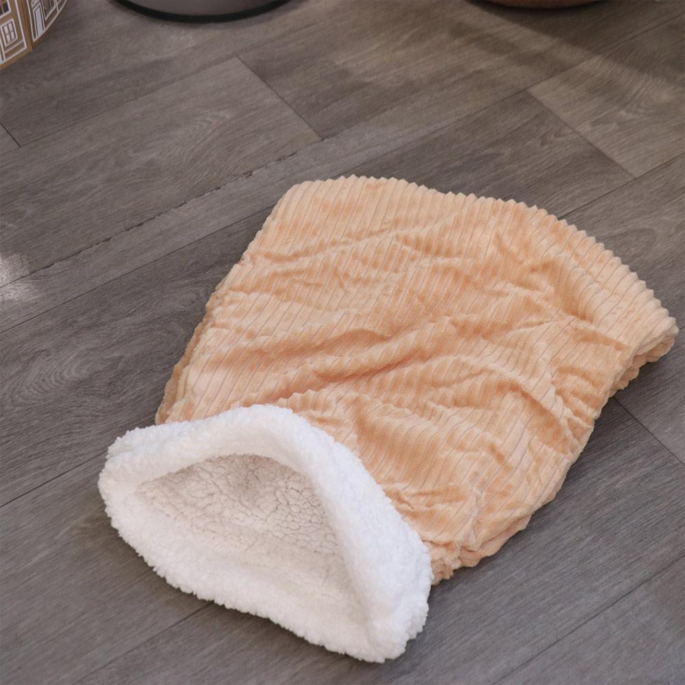 Tunnel Soft Cat Sleeping Bag Pocket Type Comfortable Winter Cat Bed Thickened Fluffy Feel Cat Warm Nest Home