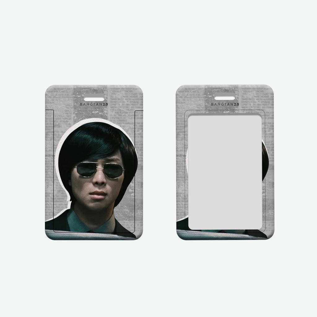 8pcs BTS Photocard Holder, Kpop Movie Style ID Badge & Card Case with Member Portrait, ARMY Fans Collectible Card Cover