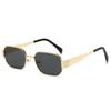 2024 Classical High Fashion Uv 400 Polygon Square Vintage Sunglasses Low Moq Custom Luxury Designer Men Women Metal Sunglasses