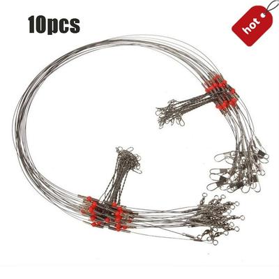 Swivels Stainless Steel String Safety Snaps Leader Trace With Snap Rope Wire Fishing Wire Line