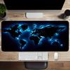 Large Blue Glow in The Dark World Map Mouse Pad Rubber Desk Mat Table Pad Accessories Decoration Mouse Mat 900x400 Office Things