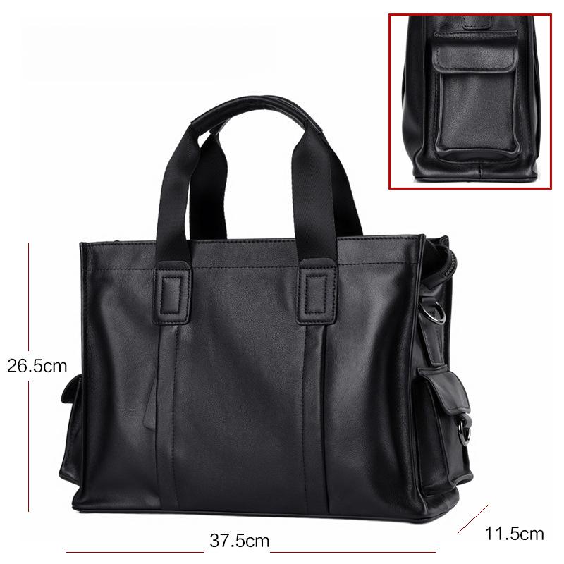 Herren Aktentasche Handtasche Großvolumige Lässige Dokumententasche Horizontale Laptoptasche