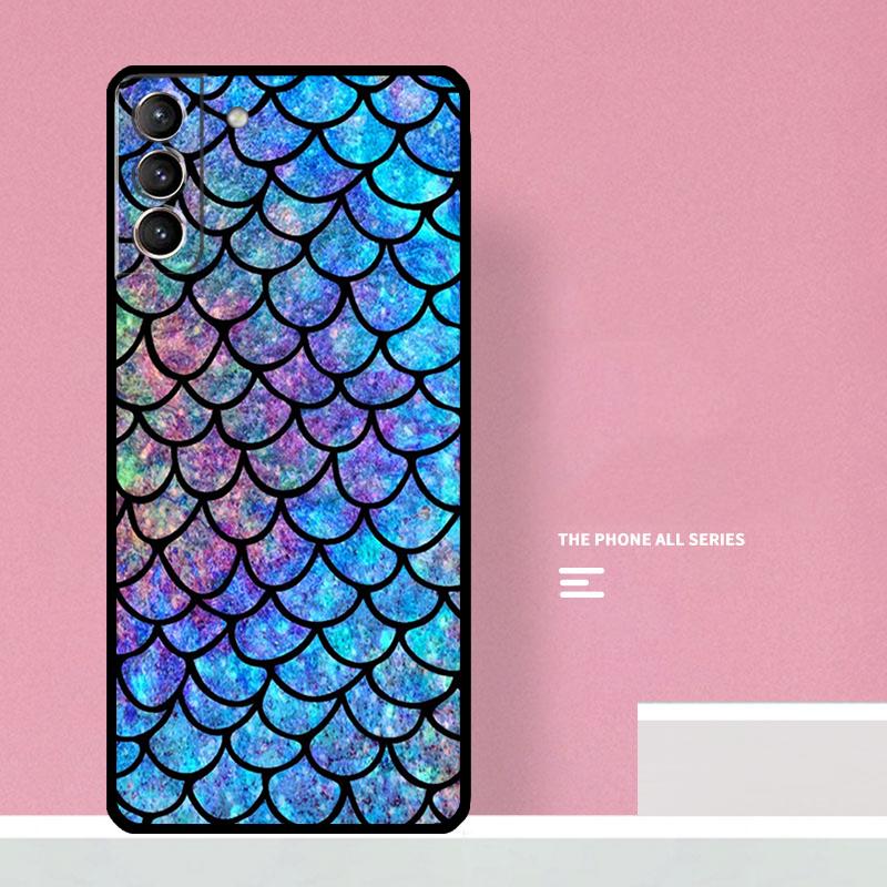 Mermaid Tail Scale Phone Case For Samsung Galaxy S24 S26 Ultra S20 S21 S22 S23 S25 Plus S10 S25 FE Cover Coque