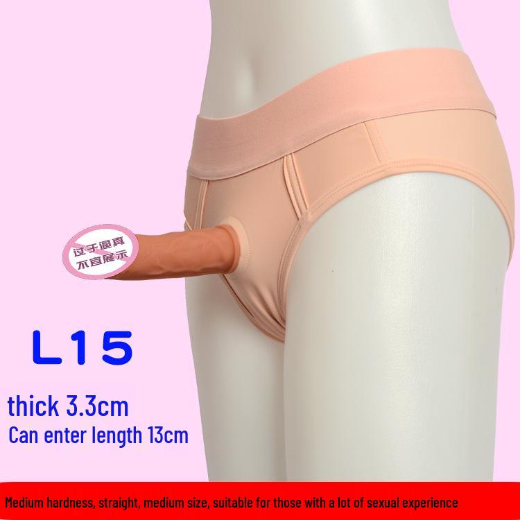 Women's Wearable Soft Prosthetic Dildo Underwear for LGBT Love