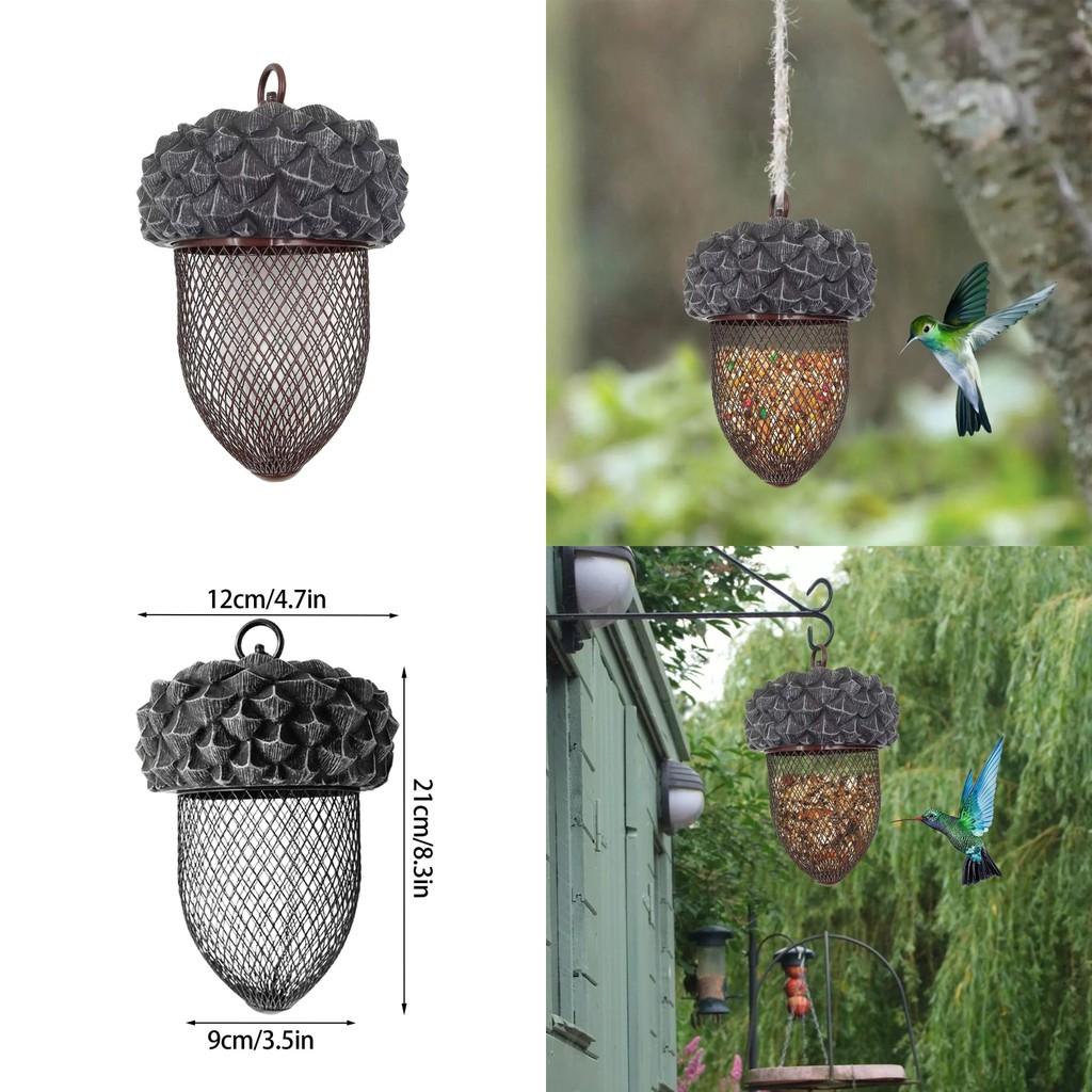 Modern Minimalist Hummingbird Acorn Bird Feeder Resin Craft Garden Decor Item