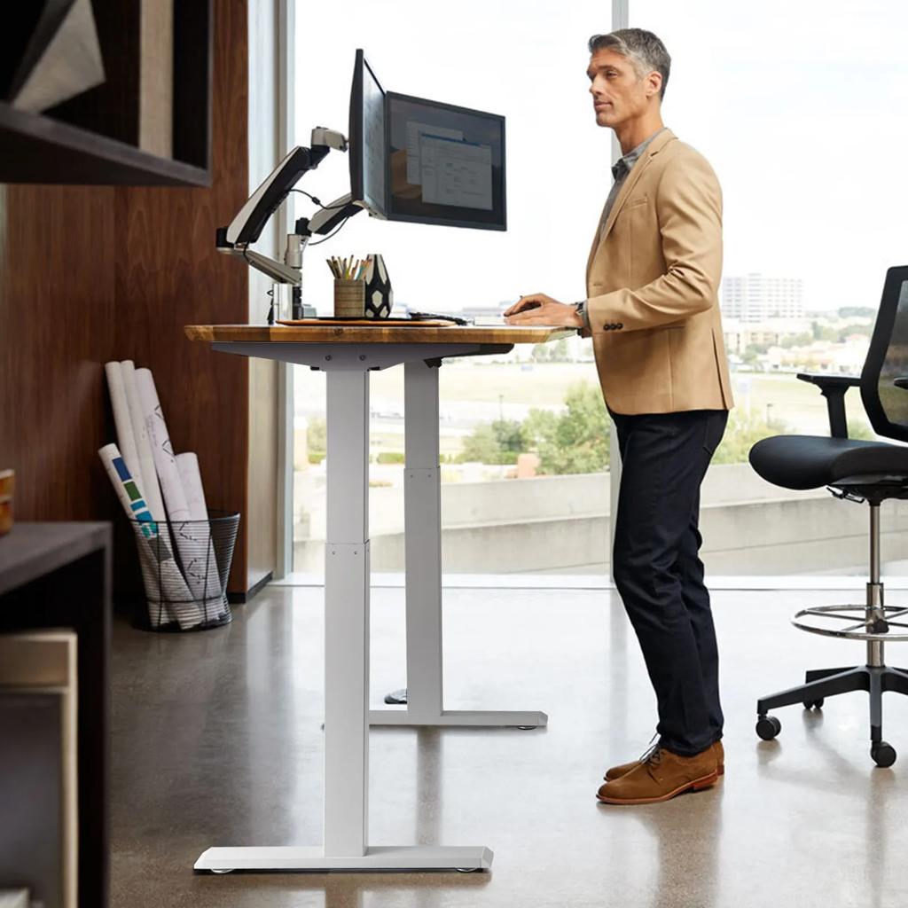 VEVOR Standing Desk Frame Dual Motor, Adjustable 27.6"-46.1"/70-117 Cm Height & 43.3"-70.1"/110-178 Cm Length Electric Stand
