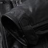 KAISER Men's Stand-Collar Cowhide Leather Jacket
