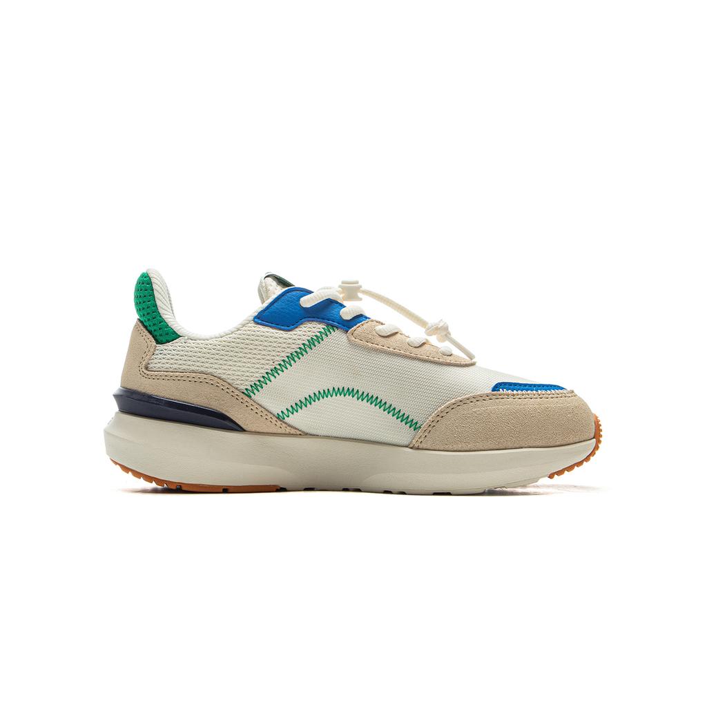 Li Ning Kids Synthetic Leather Suede Fabric Sports Lifestyle Series Versatile Shock Absorption Rebound Low-Top Casual Shoes Kids sneaker YKCU084-17