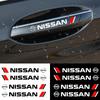 4PCS Styling de Voiture Autocollants Décoratifs pour Poignées de Porte Autocollants Pour Nissan J10 X-Trail Qashqai Juke Leaf Micra NOTE Patrol Gadgets