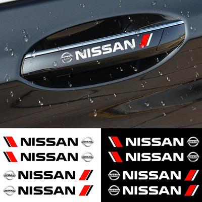 4 ks Stylové nálepky na kliky dveří auta Pro Nissan J10 X-Trail Qashqai Juke Leaf Micra NOTE Patrol Gadgets