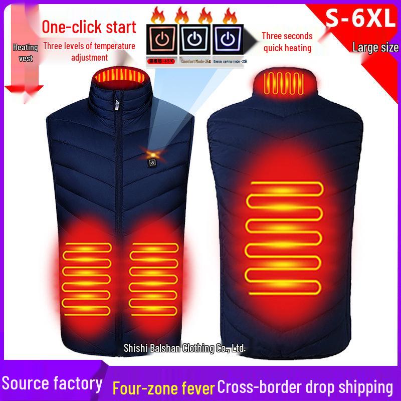 Unisex Winter Smart Heating Vest - Constant Temperature Electric Heated Cotton Jacket
