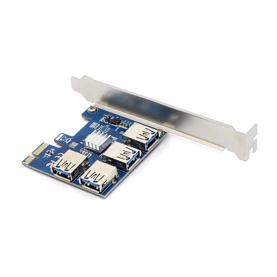 Riser Card PCI-E USB3.0 Port Multiplier Express PCIe 1 To 4 PCI-E