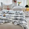 Luxurious Faux Rabbit Fur Bed Blanket - Soft, Thick, and Warm Throw All Seasons, Versatile for Sofa, Shawl, Travel, and Gifts