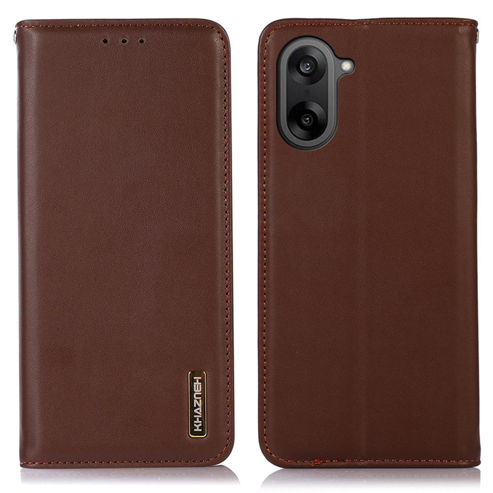 For OnePlus Ace 5 Racing 5G/Nord CE 5G Case Wallet Genuine Cow Leather Phone Cover Nappa Texture