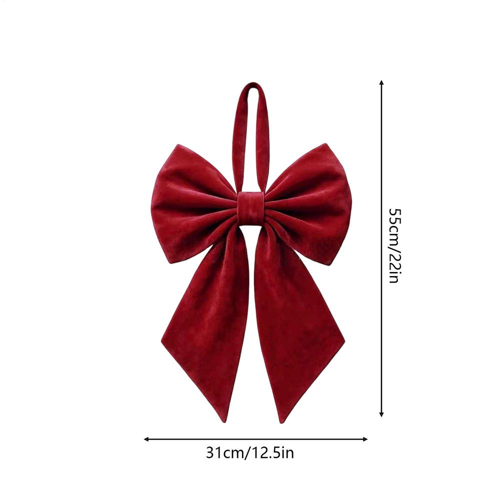 1Pc Christmas Bows Decor Large Velvet Bow for Room Giant Ribbon Tie for Christmas Birthday Wedding Party Backdrop Wall Decor