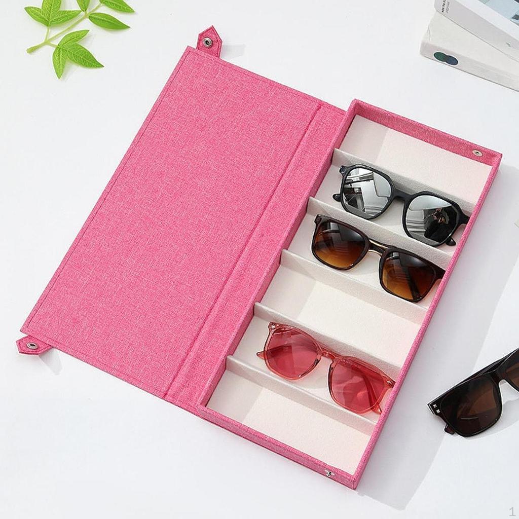 Aufbewahrungsbox für Brillen mit 6 Fächern für Schreibtisch und Zuhause