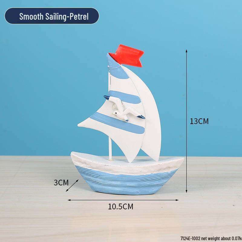 Mediterranean Ocean-Themed Wooden Decor for Home & Office
