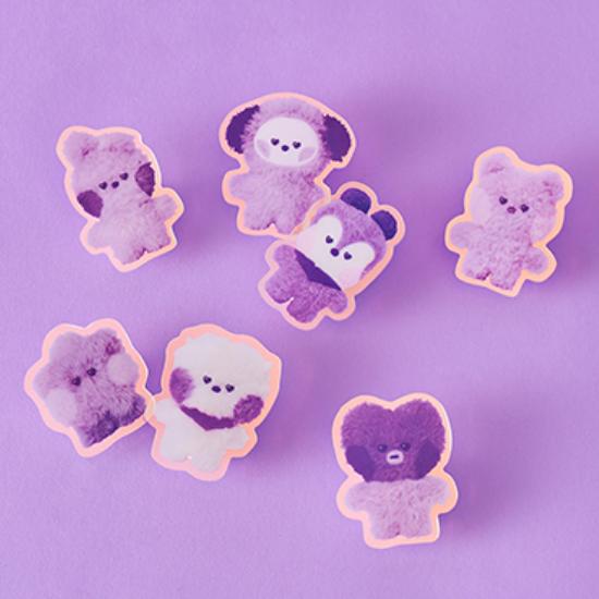 

Акриловый магнит-зажим Mini Mini BT21 Purple of Wish Edition