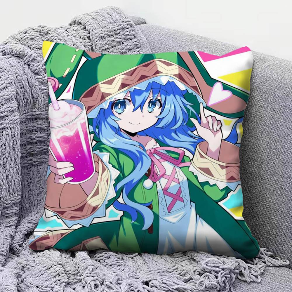 DATE A LIVE Anime Girl Cute Pillow Covers Home Sofa Cushion Covers and Aecorative Custom